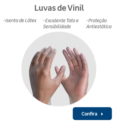 Clique aqui para conhecer as nossas Luvas Descartáveis de Vinil Maxvinill Danny! Elas são isentas de látex, possuem excelente tato e sensibilidade e apresentam proteção antiestática
